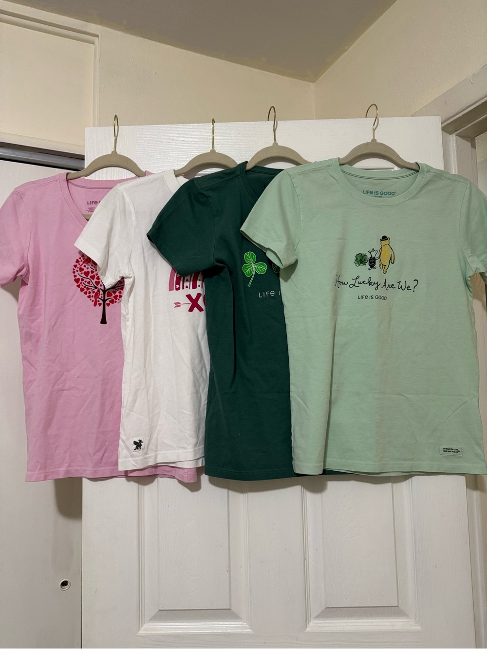 NWT Lot of 4 Life is Good Crusher Tees XS